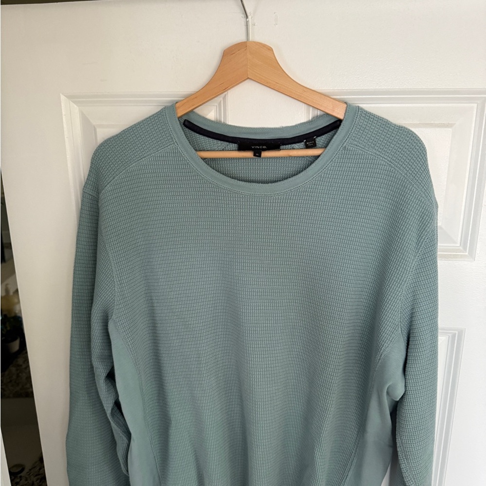 Vince Men's Thermal shirt in light teal blue XL